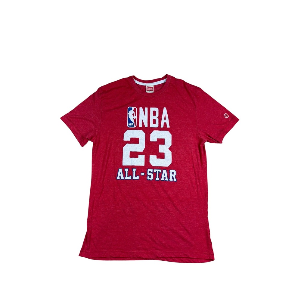 Homage Mens NBA 23 All-Star Michael Jordan  T-Shirt Red Heather Tri-Blend Size M